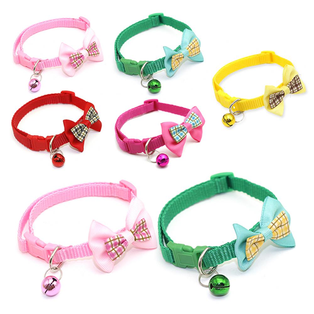 Chic Plaid Cat Collars with Bells - Adjustable