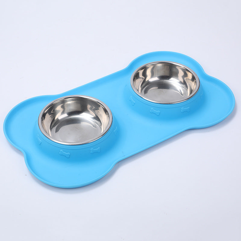 Stay-Put Pet Bowl with Stainless Inlay